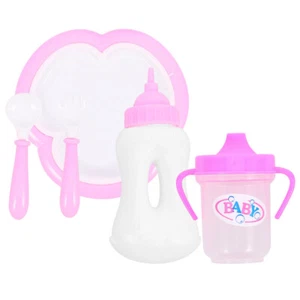 1 Set Kids Pretend Play Game Doll Bottles Miniature Milk Bottle Small Cutlery - Picture 1 of 12