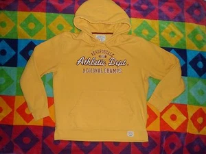 AEROPOSTALE Hoodie Erwachsene M(46)GOLD mit MAROON genähtem Logo FACTORY DISTRESSED - Bild 1 von 7