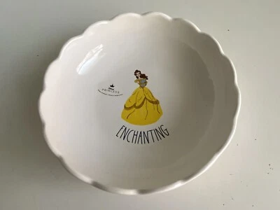 Tigela de jantar Rae Dunn Disney encantadora princesa Bela com livro cerâmica macarrão - Imagem 1 de 4