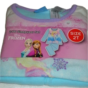 RARE DISNEY FROZEN ELSA 2PC FLANNEL PJ's SLEEPWEAR LONG SLEEVES GIRLS TODDLER 2T - Picture 1 of 2
