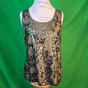 Canotta donna J Crew verde iridescente paillettes nuova con etichetta 8 - Foto 1 di 5