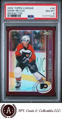 2002 Topps Chrome #36 Mark Recchi Refractor PSA 8 - POP 1 - Image 1 of 2