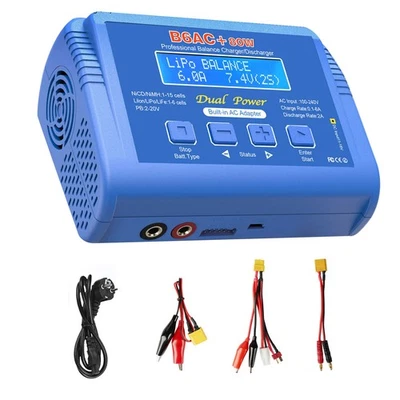 Balance Charger B6AC 80W LiPo Li-ion NiMH Battery 6A Discharger RC Durable - Image 1 of 4