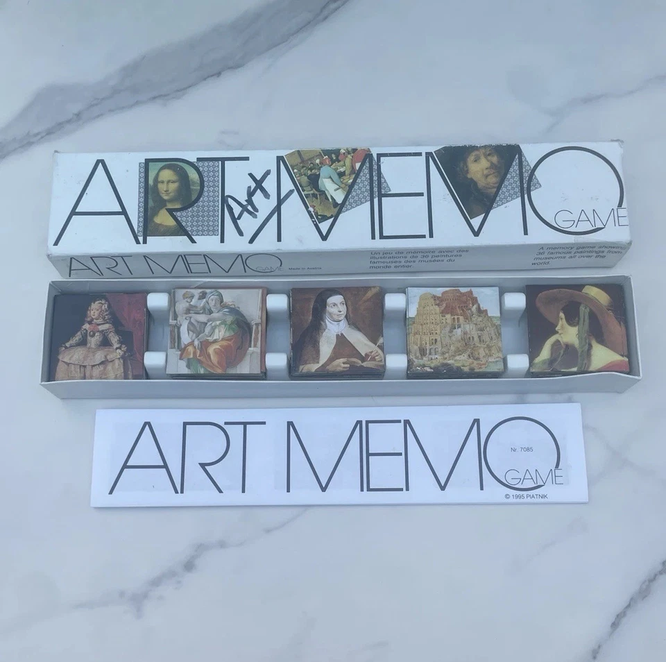 Piatnik Art Memo Card Game Famous Paintings Made In Austria Missing 2 Cards - Image 1 of 4
