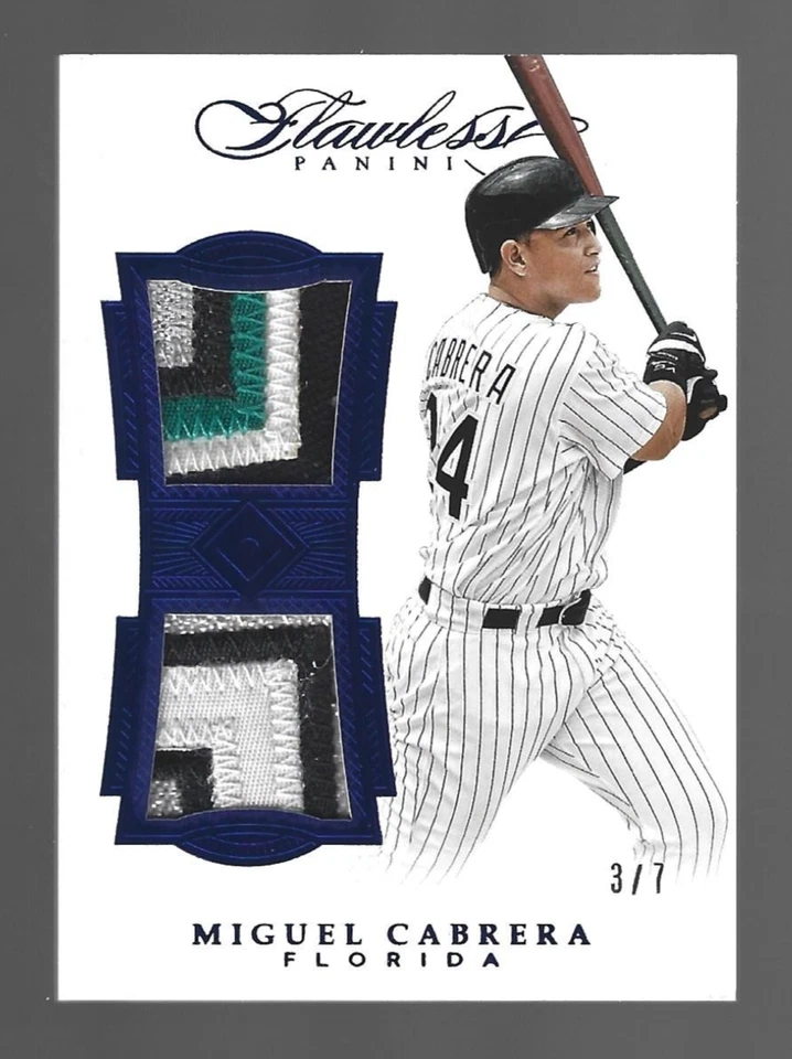 Parche Miguel Cabrera 2017 Panini impecable doble reliquias 3/7 💲 Foto 1 de 3