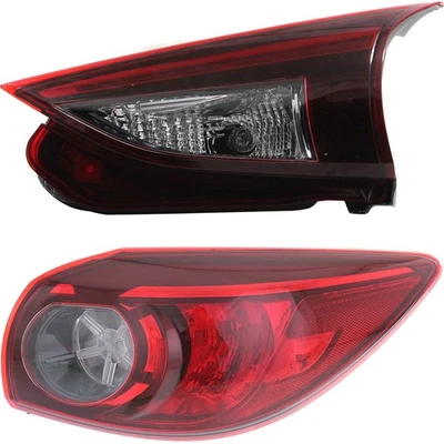 Juego de luces traseras para Mazda 3 3 Sport 2014-2018 diestro exterior transparente/rojo halógeno/LED CAPA Foto 1 de 4