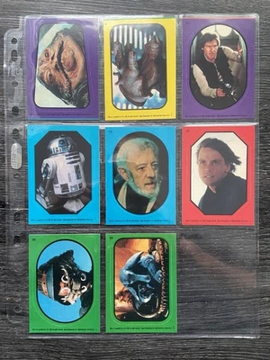 Sticker Card Bundle 1983 Topps Star Wars Return Of The Jedi X8 - Image 1 of 2