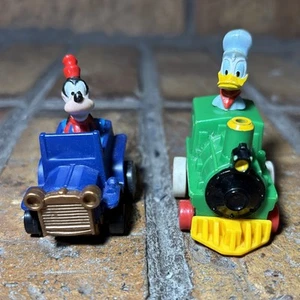 De Colección McDonald’s Happy Meal Juguetes Disney Pull Back Cars 1988 - Pato Donald y Goofy - Imagen 1 de 12