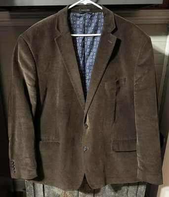 Blazer Lauren Ralph Lauren Para Hombres 50R Marrón Pana Codo Parche Chaqueta Abrigo Deportivo Foto 1 de 4