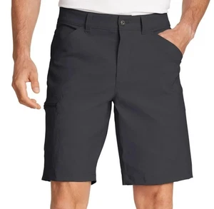 Eddie Bauer Rainier 10” Tech Shorts Herren 34 Cargo Outdoor Schwarz Neu mit Etikett - Bild 1 von 2