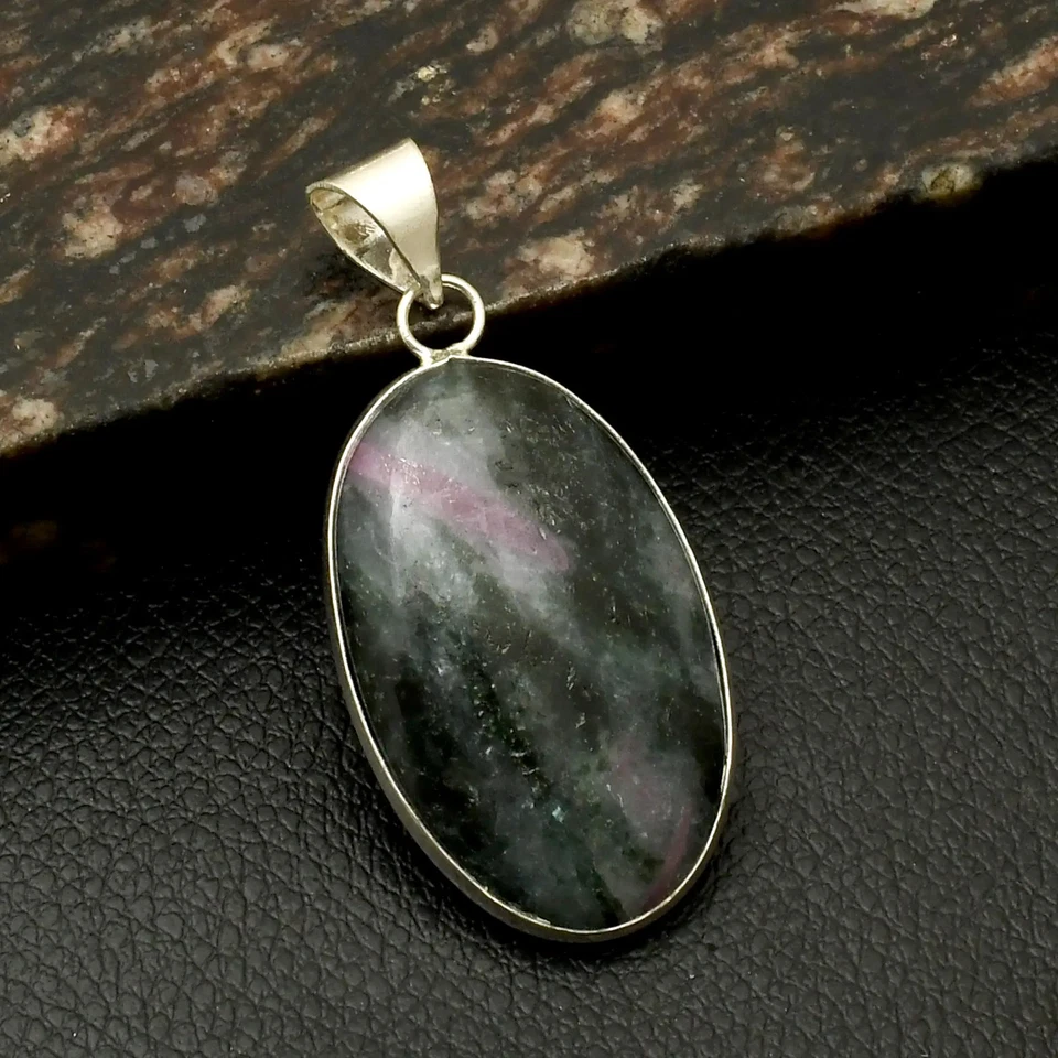 Colgante de piedras preciosas de zoisita rubí hecho a mano joyería regalo para año nuevo 2,08" AP-41490 Foto 1 de 1