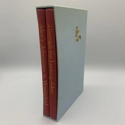 Vintage Alice's Adventures in Wonderland 2 vol Lewis Carroll Folio Society 1995 Foto 1 de 4