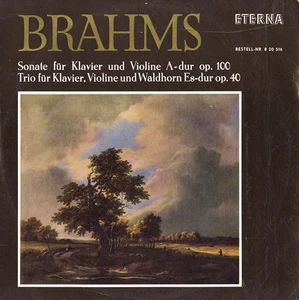 BRAHMS Violin Sonata Op.100 Horn Trio Op.40 SCHERZER DAMM WEBERSINKE Eterna Mono - Picture 1 of 3