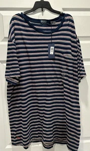 Camiseta Polo Ralph Lauren Country Rayas Talla XL Azul Marino Bolsillo - Imagen 1 de 8