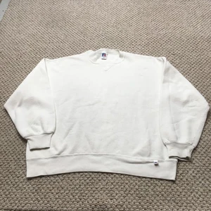 Felpa Russell Athletic vintage uomo XL bianca pullover girocollo made USA anni 90 - Foto 1 di 11