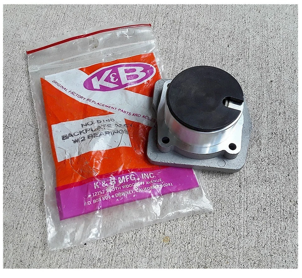 Vintage RC K&B Engine PTO Backplate Assm. for .67 Outboard & .82 RC Boat Marine - Image 1 of 1
