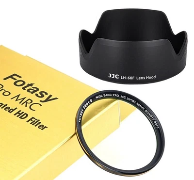 JJC Lens Hood As EW-60F & 55MM MRC Filter Canon RF-S 18-150mm f3.5-6.3 IS STM - Image 1 of 4