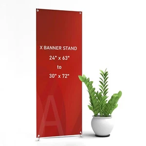 Premium verstellbar X Banner Ständer 24" x 63" bis 30" x 72" für Messe Display - Bild 1 von 13