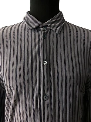 Camisa de jersey para hombre de Armani collezioni | Raya azul y gris | Talla XL se ajusta a sm Foto 1 de 4