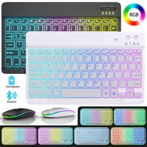 For Amazon Fire Max 11 Fire HD 10/10 Plus Backlit Bluetooth Keyboard With Mouse - Picture 1 of 32