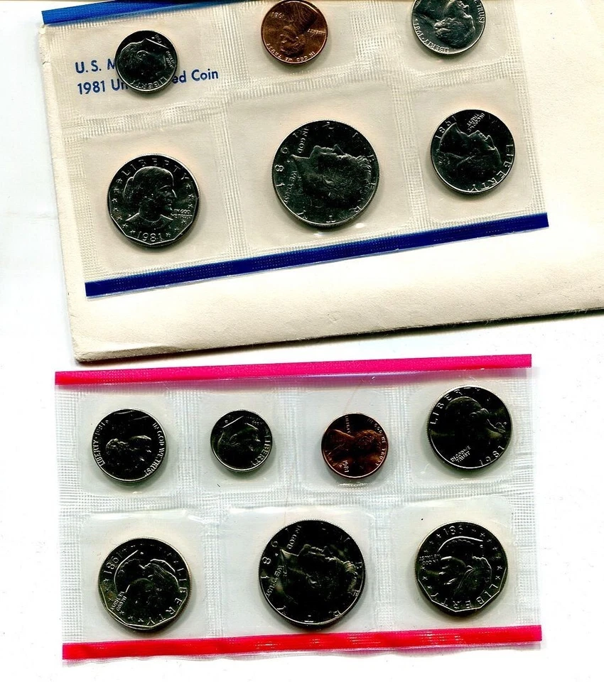 1981 UNITED STATES FULL GOVERNMENT MINT SET LOT OF 5 - Image 1 of 1