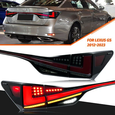 Luces traseras LED para Lexus GS350 GS200t GSF 2012-2020 animación luces traseras negras Foto 1 de 4