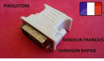 Dvi-A 24+5 Pin Male Plug to 15 Pins Svga Female Converter Adapter - Image 1 of 4
