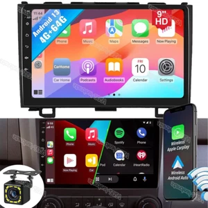 4+64GB Apple Carplay For Honda CRV 2007-2011 Android 13 Car Stereo Radio GPS HD - Picture 1 of 17