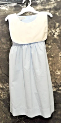 Sweet Dreams - Girls Blue Dress with White Yoke - Tie in Back - Size 8 - Image 1 of 2