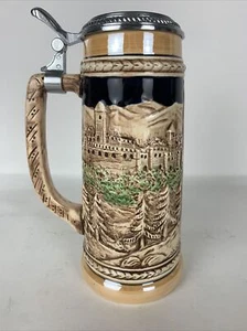 German Style Beer Stein with Lid and Handle Tall - Picture 1 of 12