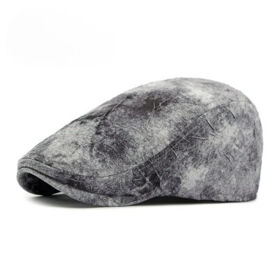 Hombres Mujeres De Colección Hiedra Gorra Plana Newsboy Algodón Boina Cabbie Golf Gorra para Conducir Foto 1 de 4