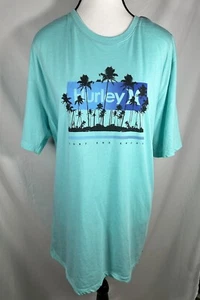 Neu ohne Etikett Hurley Herren Tee T-Shirt Kurzarm Surf and Enjoy türkis Größe XL Logo - Bild 1 von 6