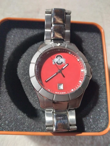 Ohio State Buckeyes NCAA Men's Stainless-Steel Watch by Fossil Cover