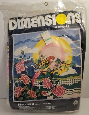 Dimensions Needlepoint Kit Parrot Sunrise 1977  - Image 1 of 4