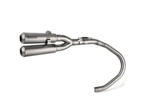 Honda Monkey 125 18-21 Akrapovic Twin Conical Stainless Exhaust Slip-On Kit Race - Picture 1 of 4