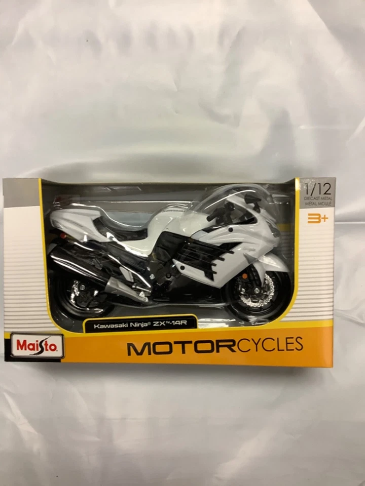 Kawasaki ZX-14r white 1/12 Diecast Motorcycle Maisto Brand New - Image 1 of 2