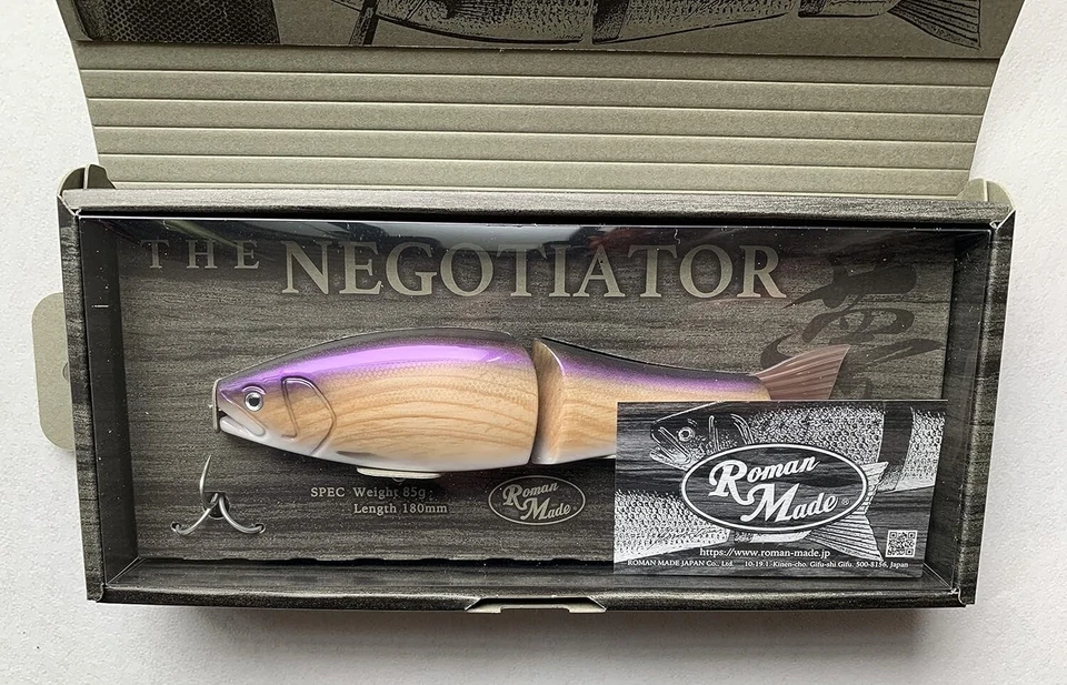 LTD Hecho en Roma Negociador Japón Big Glide Madera Swimbait Bajo Señuelo Hecho a Mano Difícil de Encontrar Foto 1 de 4