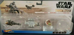 Hot Wheels Starships Disney Star Wars 3 Pack Mandalorian Speeder Razor New - Picture 1 of 12