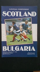 Programme / Programma Schotland v Bulgaria 10-09-1986 Euro 1988 Qualifier match - Bild 1 von 1
