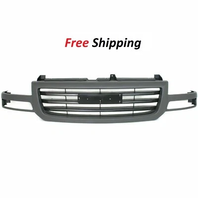 New Front Grille Assembly Gray Fits 2003-2007 Sierra Pickup Truck LD GM1200476 Foto 1 de 4