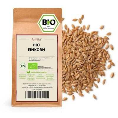 (9,99 EUR/kg) 1kg Bio Einkorn ganz, Vollkorn ohne Zusätze BIO - Bild 1 von 4