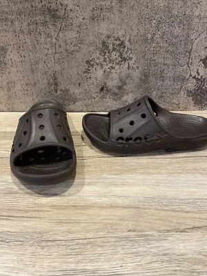 Hombre’s Talla 7 Marrón Crocs Slides Mujer’s Talla 9 Marrón Crocs Slides Crocs, Sandalias Foto 1 de 4