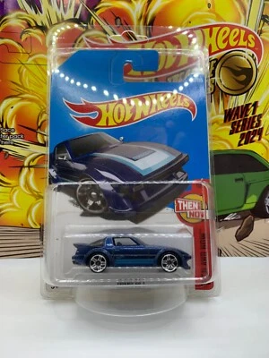HotWheels 2016 #337 Mazda RX-7 entonces y ahora azul - protector gratuito Foto 1 de 4