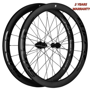 50mm 28mm Gravel Disc Brake Wheelset 700C Carbon Wheels Tubeless Thru Axle/QR - Picture 1 of 12