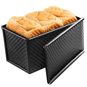 1Lb Dough Capacity Loaf Pan with Lid Non Stick Long Bread Pans for Sandwich - Picture 1 of 7
