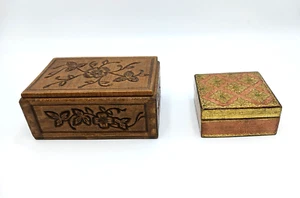 Holzdose Holzschatulle, Deckeldose, 1x Landhaus, 1x Italienisch, 2x Konvolut  - Bild 1 von 15