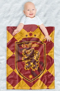 Harry Potter Soft Fleece Baby Blanket, Cozy Crib Throw 30"x40" Gryffindor Sigil - Picture 1 of 6