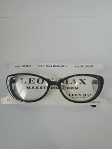 Marco de gafas de plástico para mujer Leon Max 4010 021 mármol negro 54-16-135 - Imagen 1 de 1