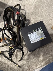 Zasilacz Corsair CX500 CMPSU-500CX V2 80+ bez przewodu zasilającego używany działający - Zdjęcie 1 z 3