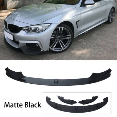Fits 14-20 BMW F32 F33 F36 4 Series M Sport Front Bumper Lip Spoiler Matte Black Foto 1 de 4